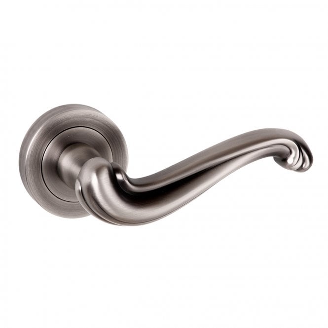Atlantic Old English Colchester Lever on Round Rose - Matt Gun Metal