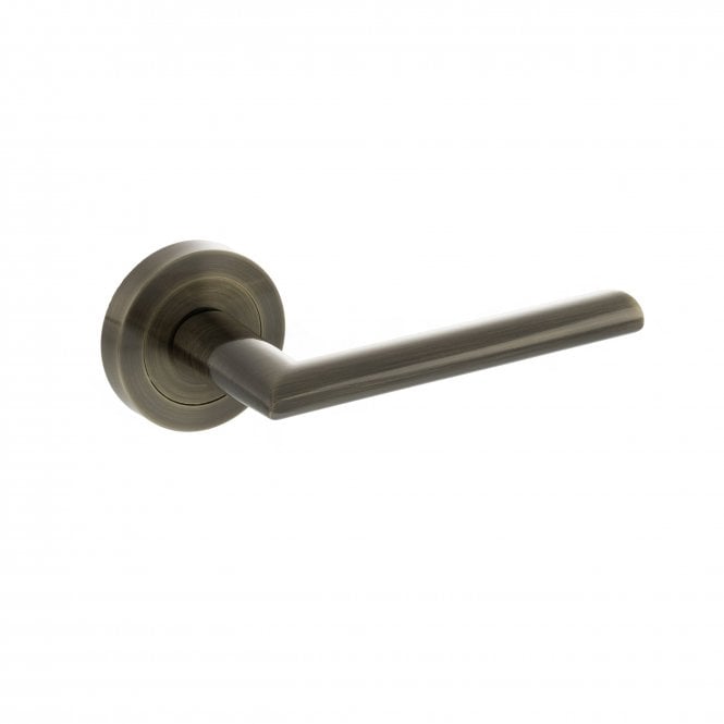 Atlantic Status Alabama Designer Lever on Round Rose - Antique Brass