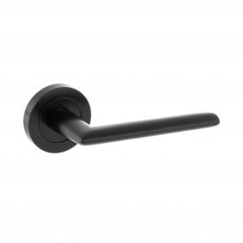 Status Alabama Designer Lever on Round Rose - Matt Black