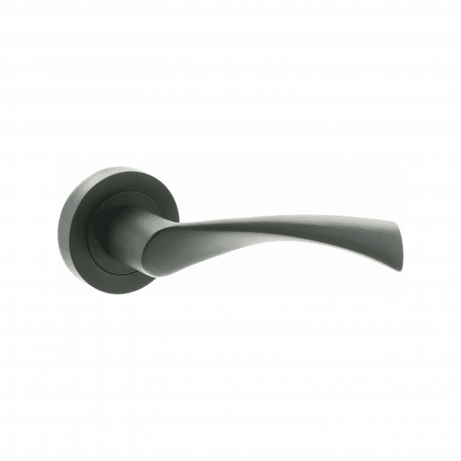 Atlantic Status Colorado Lever Door Handle on Round Rose - Matt Black
