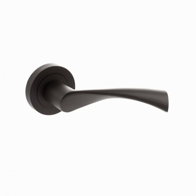 Atlantic Status Colorado Lever Door Handle on Round Rose - Urban Dark Bronze