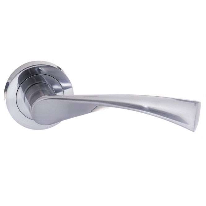 Atlantic Status Colorado Lever on Round Rose - Satin Chrome