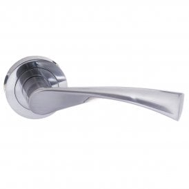 Status Colorado Lever on Round Rose - Satin Chrome