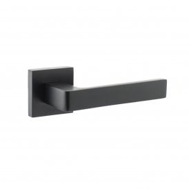 Status Montana Designer Lever on S4 Square Rose - Matt Black