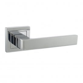 Status Montana Designer Lever on S4 Square Rose - Polished Chrome