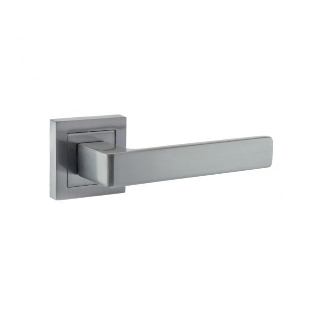 Atlantic Status Montana Designer Lever on S4 Square Rose - Satin Chrome