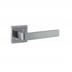Status Montana Designer Lever on S4 Square Rose - Satin Chrome