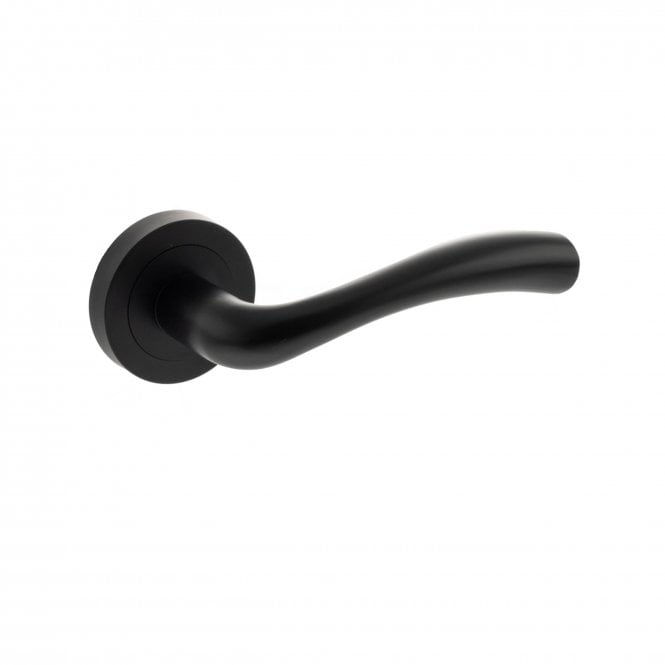 Atlantic Status Texas Lever on Round Rose - Matt Black