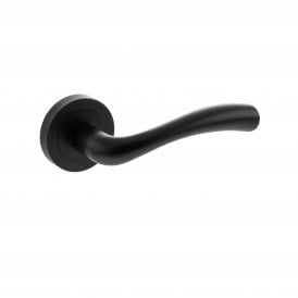Status Texas Lever on Round Rose - Matt Black