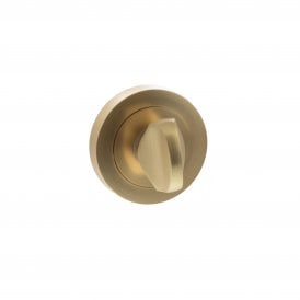 Status WC Turn and Release on Round Rose - Satin Brass