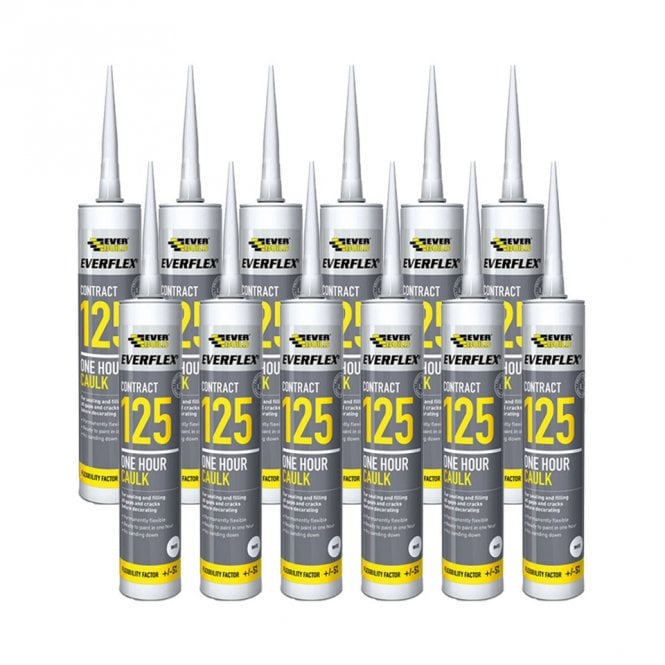 Bond It Everbuild Everflex® Contract 125 One Hour Decorators Caulk 300ml White - Box of 12
