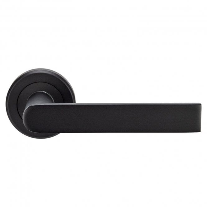 Carlisle Brass Serozzetta Edge Lever on Round Rose - Matt Black