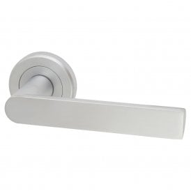 Serozzetta Edge Lever on Round Rose - Satin Chrome