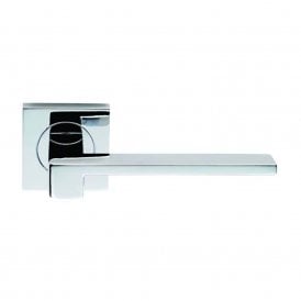 Serozzetta Equi Lever on Square Rose - Polished Chrome