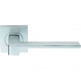 Serozzetta Equi Lever on Square Rose - Satin Chrome