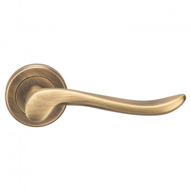 Carlisle Brass Serozzetta Verdun Lever on Round Rose - Antique Brass