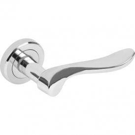 Serozzetta Verdun Lever on Round Rose - Polished Chrome