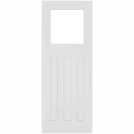 Cambridge Internal White Primed 1L Clear Glazed Door