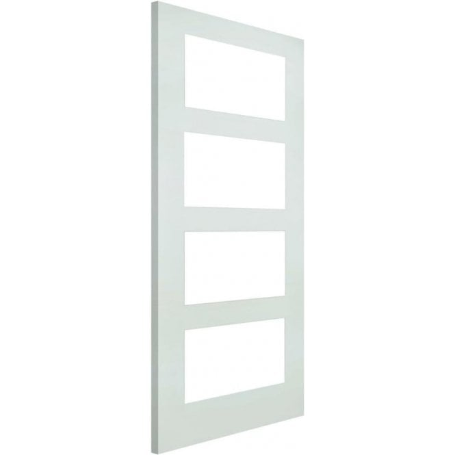 Deanta Coventry Internal White Primed Door with Clear Glass
