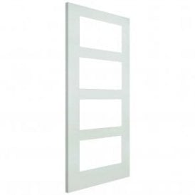 Coventry Internal White Primed Door with Clear Glass