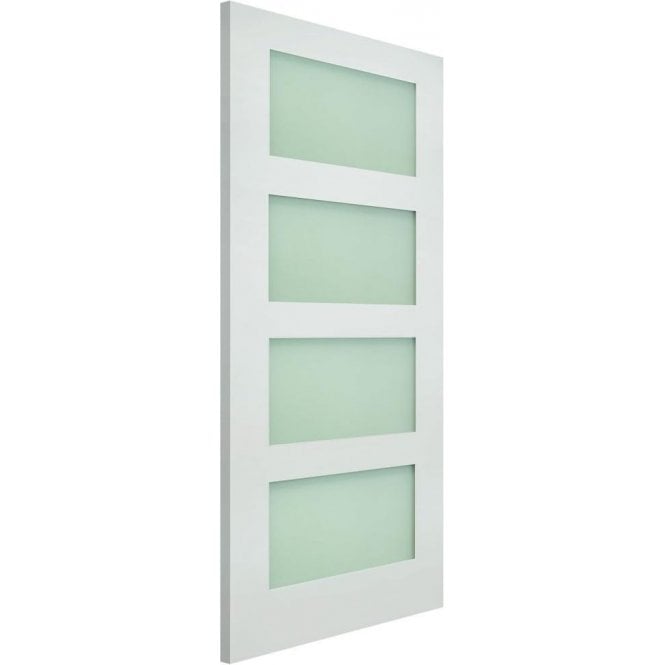 Deanta Coventry Internal White Primed Door with Frosted Glass