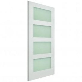 Coventry Internal White Primed Door with Frosted Glass