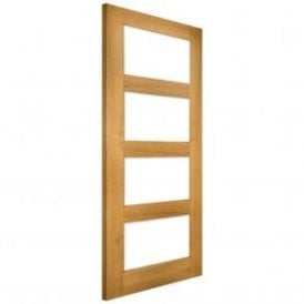 Coventry Pre-Finished Internal Oak Door with Clear Glass