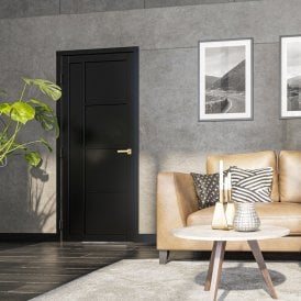 Internal Black Fully Finished Brixton Door