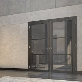 Internal Black Fully Finished Camden Tinted Glass Door