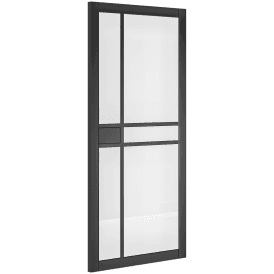Internal Black Fully Finished Dalston Clear Glass Door