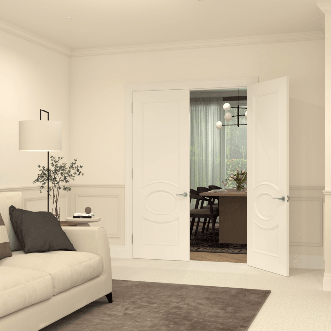 Deanta Internal White Primed Clarendon FD30 Fire Door