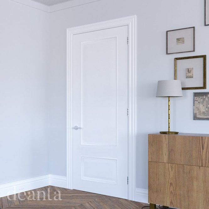 Deanta Internal White Primed Sandringham Door