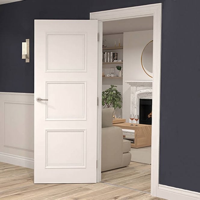 Deanta Internal White Primed Trinity Door