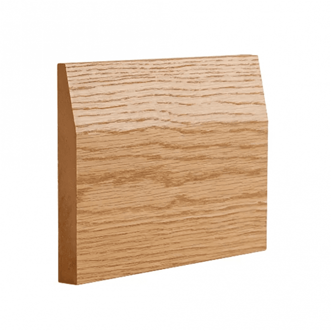 Deanta Pre-finished Oak Half Splayed Skirting Board 16mm x 145mm x 3600mm