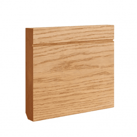 Pre-finished Oak Shaker Skirting Board 16mm x 145mm x 3600mm