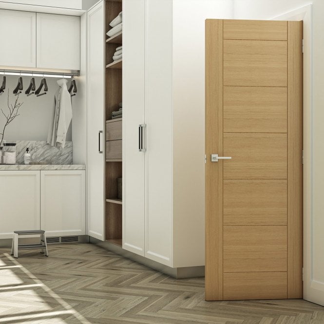 Deanta Seville Pre-Finished Internal Oak FD30 Fire Door