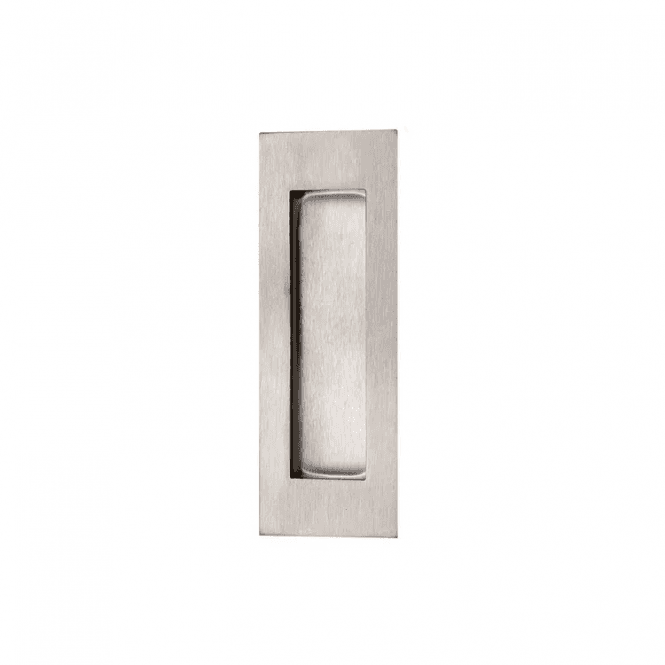 Deanta Slim Pocket Door Finger Pull Handle - Satin Chrome