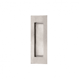 Slim Pocket Door Finger Pull Handle - Satin Chrome