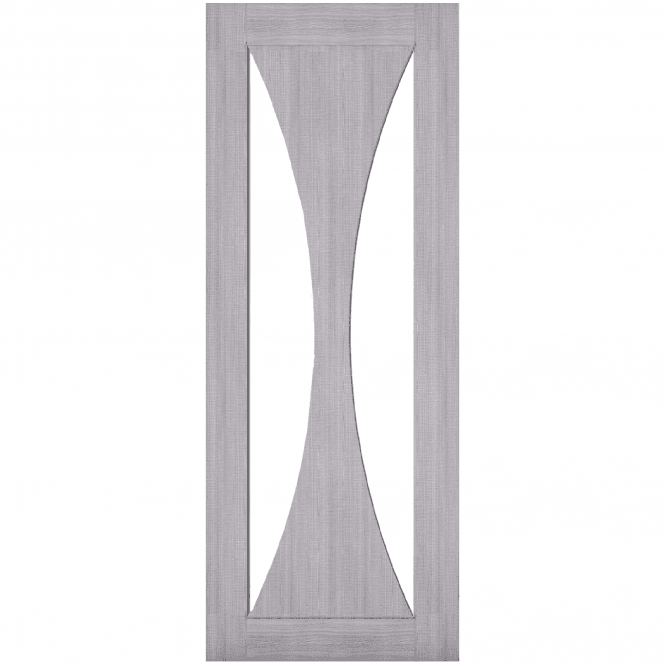 Deanta Sorrento Internal Light Grey Ash Pre-Finished 2L Clear Glazed Door