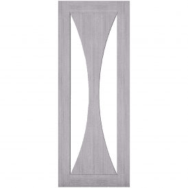 Sorrento Internal Light Grey Ash Pre-Finished 2L Clear Glazed Door
