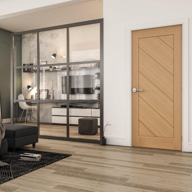 Deanta Torino Pre-Finished Internal Oak FD30 Fire Door