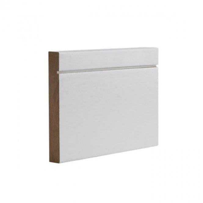 Deanta White Primed Shaker Skirting Board 16mm x 145mm x 3600mm