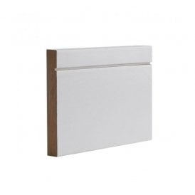 White Primed Shaker Skirting Board 16mm x 145mm x 3600mm
