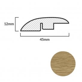 FC15 Natural Oak Ramp-Profile Door Bar - 1m