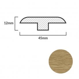 FC15 Natural Oak T-Profile Door Bar - 1m