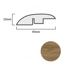 FC18 Dark Oak Ramp-Profile Door Bar - 1m