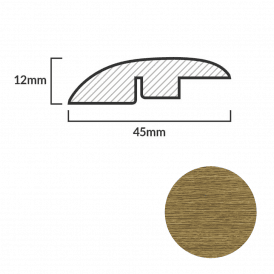 FC36 Green Oak Ramp-Profile Door Bar - 1m