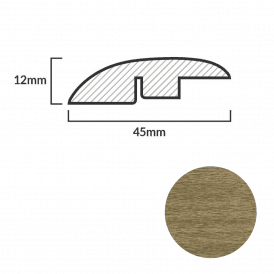 FC42 Noble Oak Ramp-Profile Door Bar - 1m