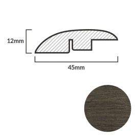 FC47 Weathered Oak Ramp-Profile Door Bar - 1m