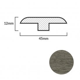 FC55 Silver Ash T-Profile Door Bar - 1m